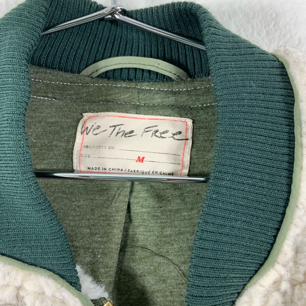 Free People Rivington Sherpa Olive Jacket Size M - Picture 3 of 8